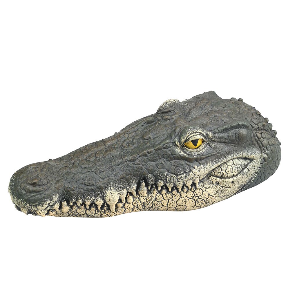 Schwimm Krokodil Kopf Wasser Köder Garten Teich Kunst Dekor für Gans Kontrolle Neue Wasser Simulation Krokodil Kopf M50 #