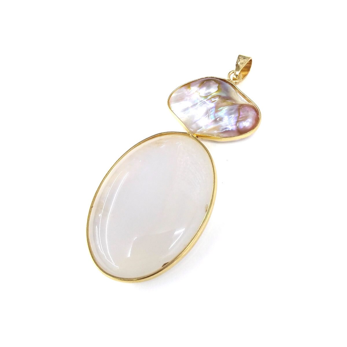 Naturale di Pietra Alla Moda Agate Pendenti Con Gemme E Perle di Forma Ovale Del Pendente per Monili Che Fanno Fai Da Te collana accessori Formato 31x76mm: 8