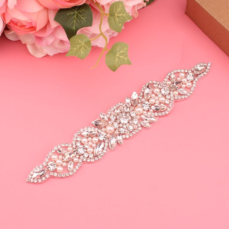 Luxe Bruiloft Riemen Bruids Kralen Riem Strass Sash Trouwjurk Accessoires Zilveren Diamant Bruidsmeisje Riemen: silver