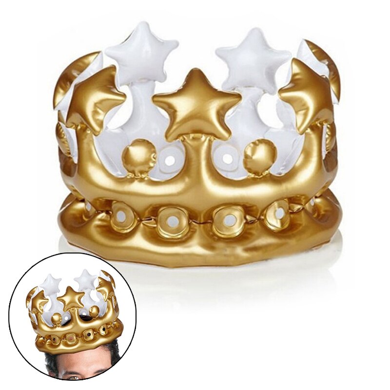 Kroonhoed kinderen volwassen tiara verkleedspeelgoed verjaardag dansfeest decoratie benodigdheden pvc gouden hoeden foto rekwisieten