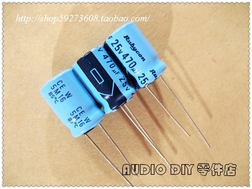 20PCS Rubycon TWSS (CEW) 470uF/25V 10x16mm electrolytic capacitor 25V470UF old sky blue 470UF 25V