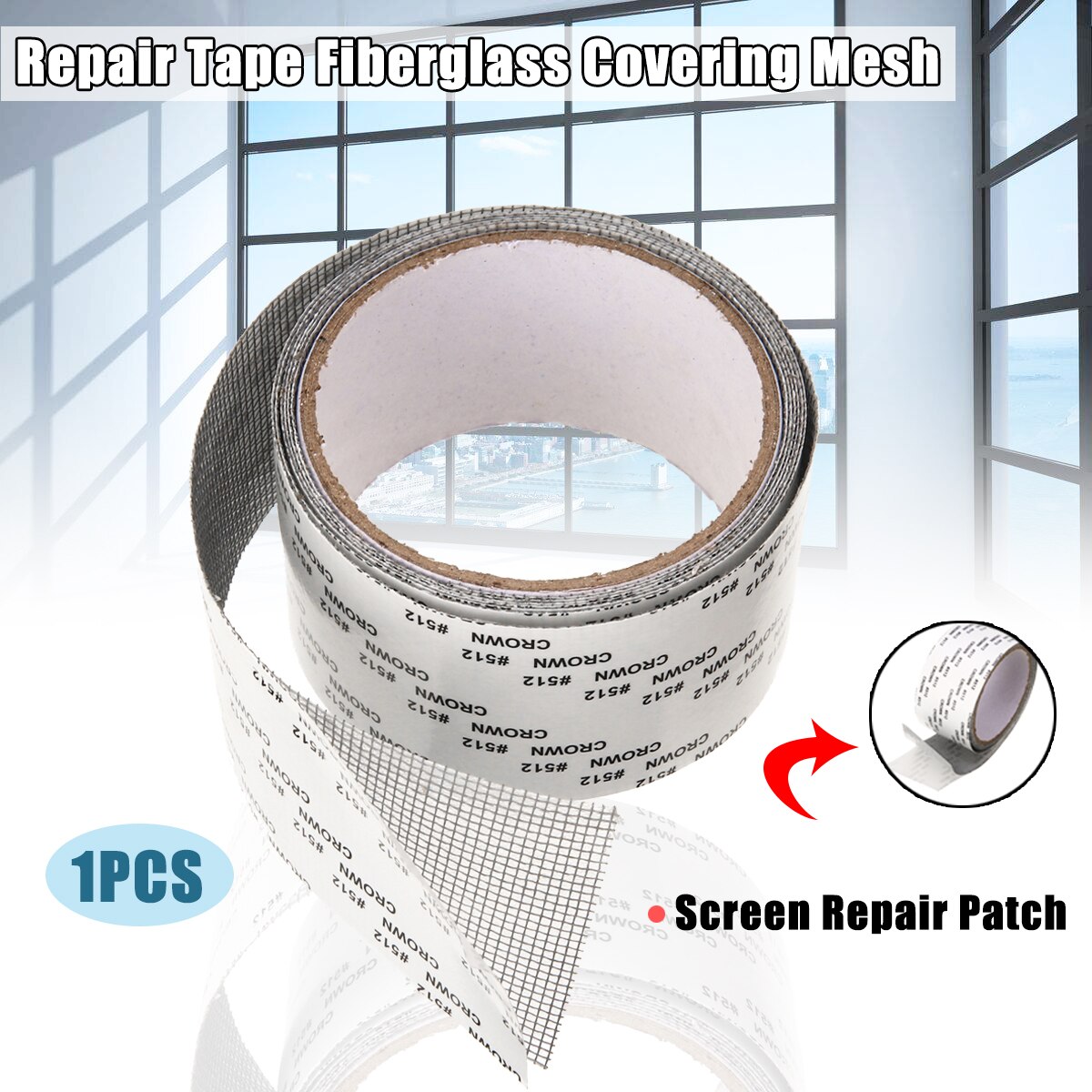 1 Roll Fiberglass Covering Mesh Screen Patch Repair Kit Home Door Window Anti-mosquito Insect Screen Cover Repair Tape