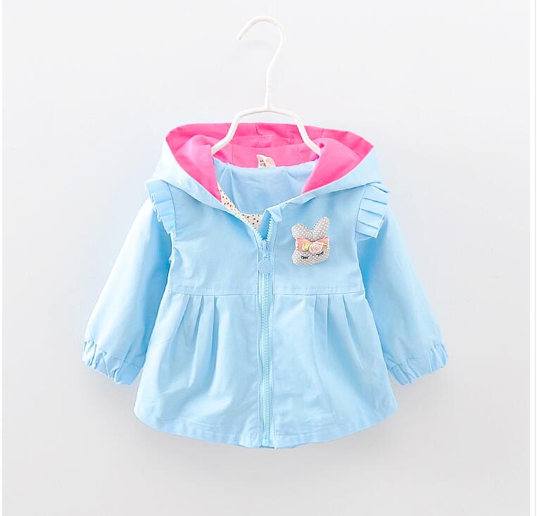 Baby meisje cartoon jas: Sky Blue / 24M