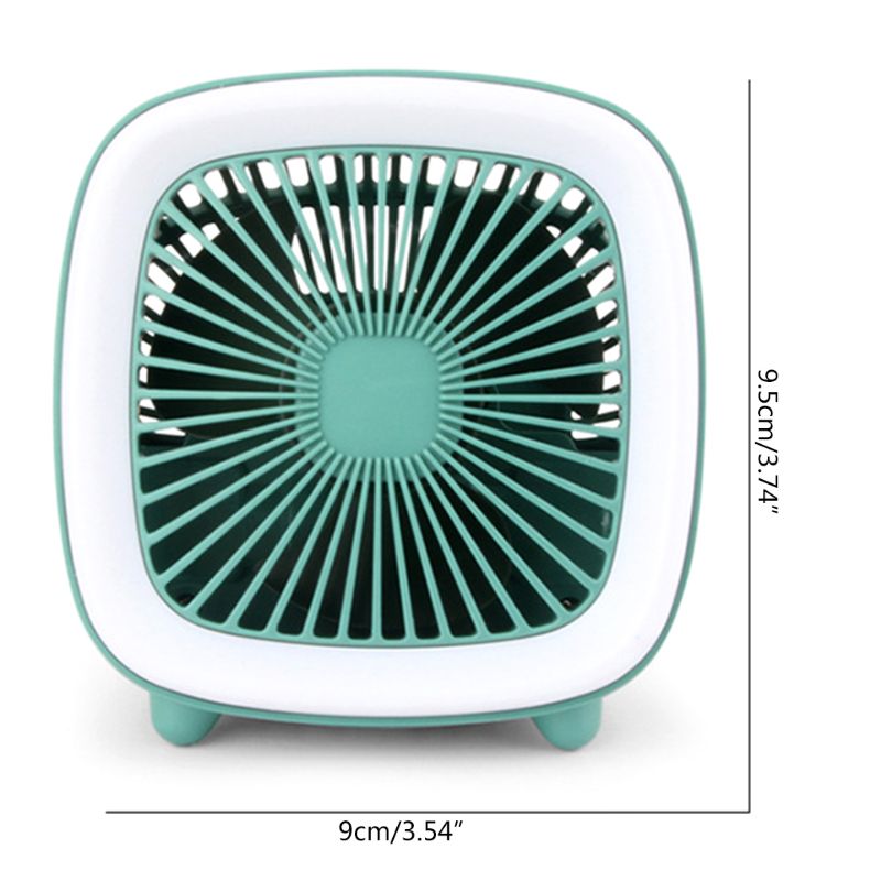 Kannettava mini pöytätuuletin retro tv-ilmanjäähdytin led-valolla usb 3 nopeutta kotitoimistomatkoille