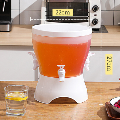 Jarra de agua fría para el hogar, tetera con grifo para fruta, cubo de agua fría, utensilios de cocina: 19x22cm-3.5L