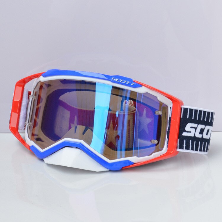 Prospect motocross goggles mountainbike goggles mx atv mtb goggle dirt bike off road moto goggle motorcykel hjelm glas: Blå rød