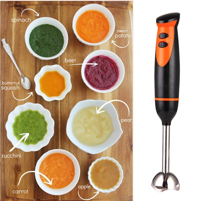 Batidora de mano multifuncional 4 en 1, mezclador de inmersión de 220-240V, 300W, tazón de picar, agitador de vidrio, juego de vaso de batidora