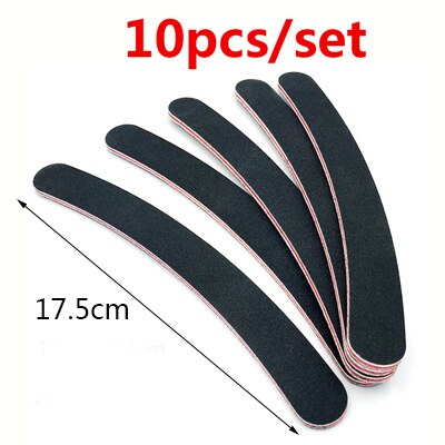 Sandpaper Nail Art File Nail Art Sanding Buffer Block Set Nail Files for UV Polish Pedicure Manicure Tools: 10pcs M195