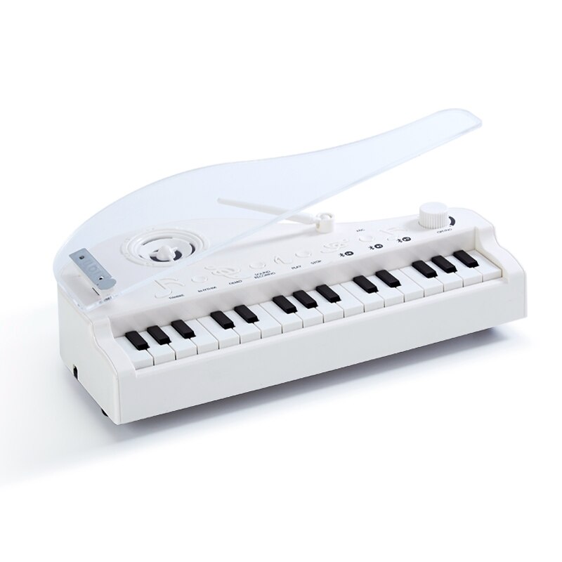 Smart Induction Simulation Bluetooth Piano Charging Mini Colorful Light Music Electronic Piano Best for Children: White