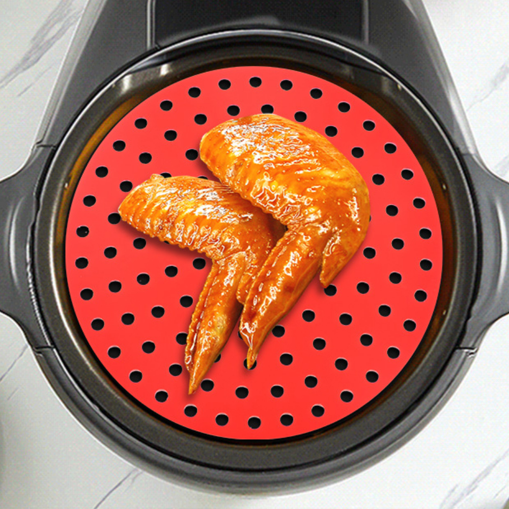 Air Fryer Silikon Matte Küche Zubehör Antihaft-Back Matte Gebäck Werkzeuge Zubehör Backformen Öl Matten Kuchen Gegrillte Untertasse