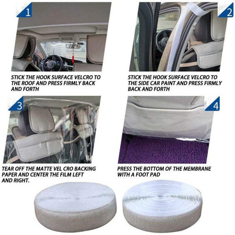 Car partition screen taxi taxi driver cab isolation film transparent anti-droplet film interior