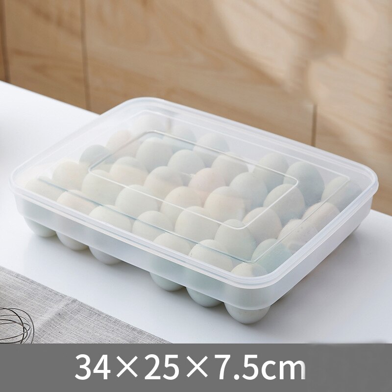 34 Grid Egg Storage Box Refrigerator Food Preservation Box Organizer Kitchen Accessories Plastic Tray Vegetable Rack -proof: Default Title