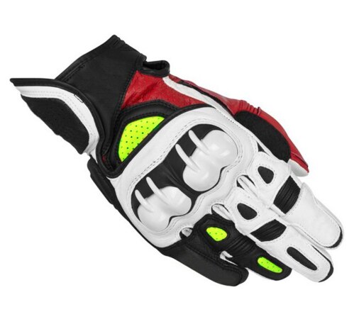 Alpin menn skinn motorsykkel hansker moto gp vei Racing hanske stjerner full finger sykling Racing motocross luvas: Gul / L