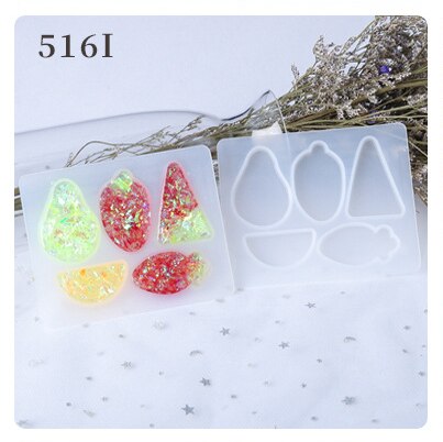 DIY Hairpin Resin Mold Crystal Epoxy Hairpin Silicone Mold Handmade Head Flower Hairpin Pendant Earring Mold: 516I