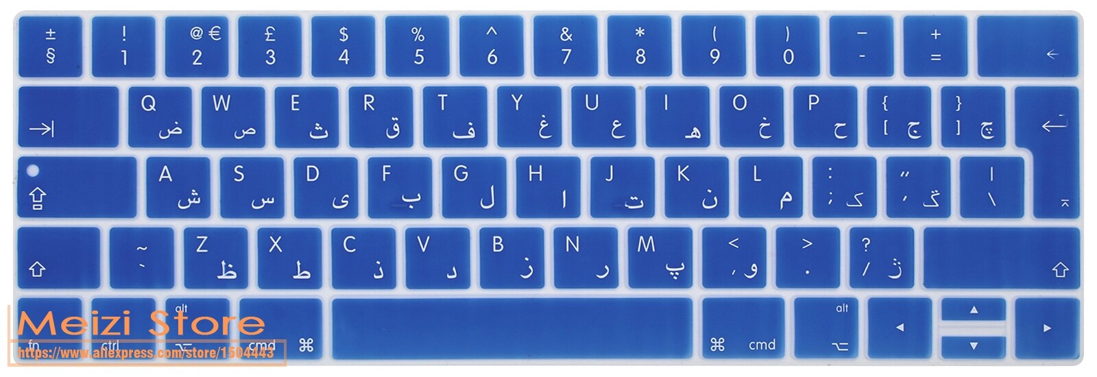 Arabski język arabski osłona na klawiaturę laptopa z ekranem dotykowym ue Euro wersja A1706 A1989 A1990 A1707 dla Macbook Pro 13 15 Cal: darkblue