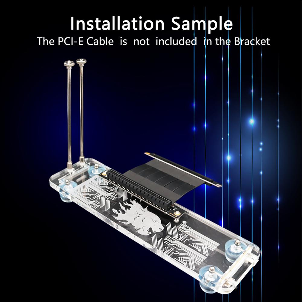 PCI- E 3.0 16X Graphics Card vertical kickstand/base with RGB LED Light for DIY ATX case