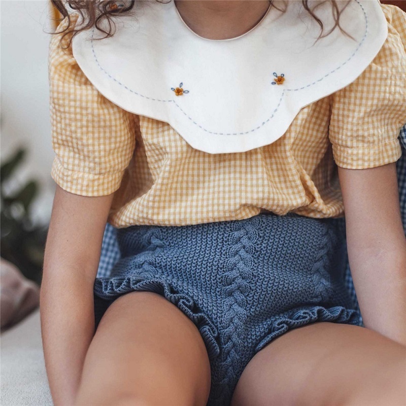 Pantalones cortos de para niños, bombachos de punto con dibujos animados, flores, de tres a ocho años