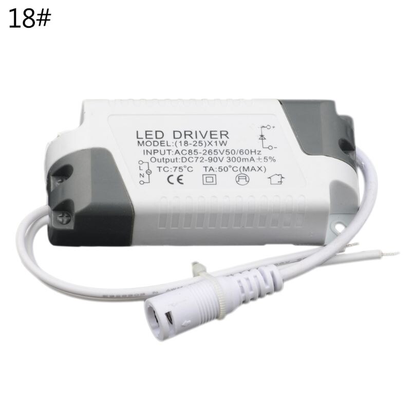 Led Driver AC85-265V 1-3/4-7/8-12/12-18/18-25W Verlichting Transformator Panel Licht D5BD