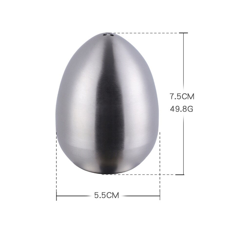 Egg Shaped Salt Spice Pepper Shaker Spice Container Stainless Steel Condiment Bottle Seasoning Organizer Kitchen Accessories: A