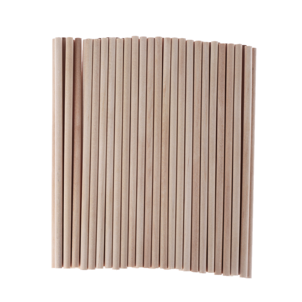 Barras de madera redondas de pino, 50 Uds., 80mm/100mm/150/mm, espiga de madera duradera Premium para manualidades de bricolaje, modelo de construcción, decoración del hogar