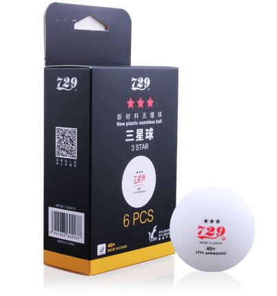 Bolas de tenis de mesa de plástico sin costuras 3 estrellas, 40 +, Material aprobado por ITTF, Poly Pelotas de Ping Pong, 729: New version 6 balls