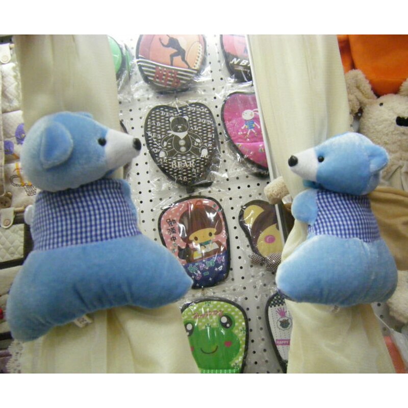 Soporte de cortina de oso de dibujos animados bonitos en 3 colores, hebilla de cortina para dormitorio infantil, sujeción de gancho trasero, abrazadera de hebilla 1 ud.