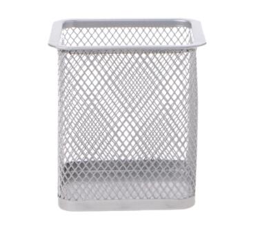 Rectangular Mesh Style Metal Pencil Holder Organizer Desk Pen Containers: 5AC600143-B-S