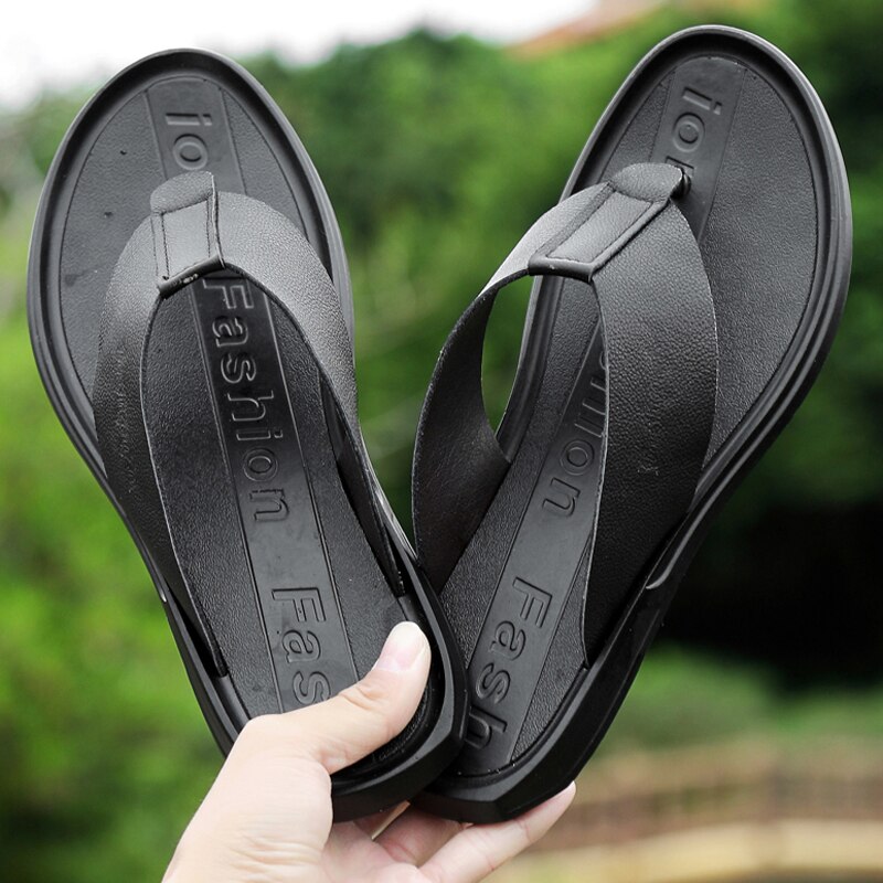 Sko sommer herre mann til sandaler hus tøffel skinn kork gummi flip unisex myke utendørs sandaler tøfler kvinner herre