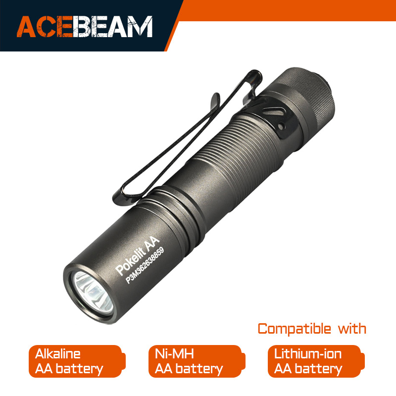 ACEBEAM Pokelit AA EDC-Taschenlampe, 1000 Lumen, hohe CRI90, USB-C, wiederaufladbar, IP68, kleine Taschen-LED-Taschenlampe für Höhle täglichen Gebrauch