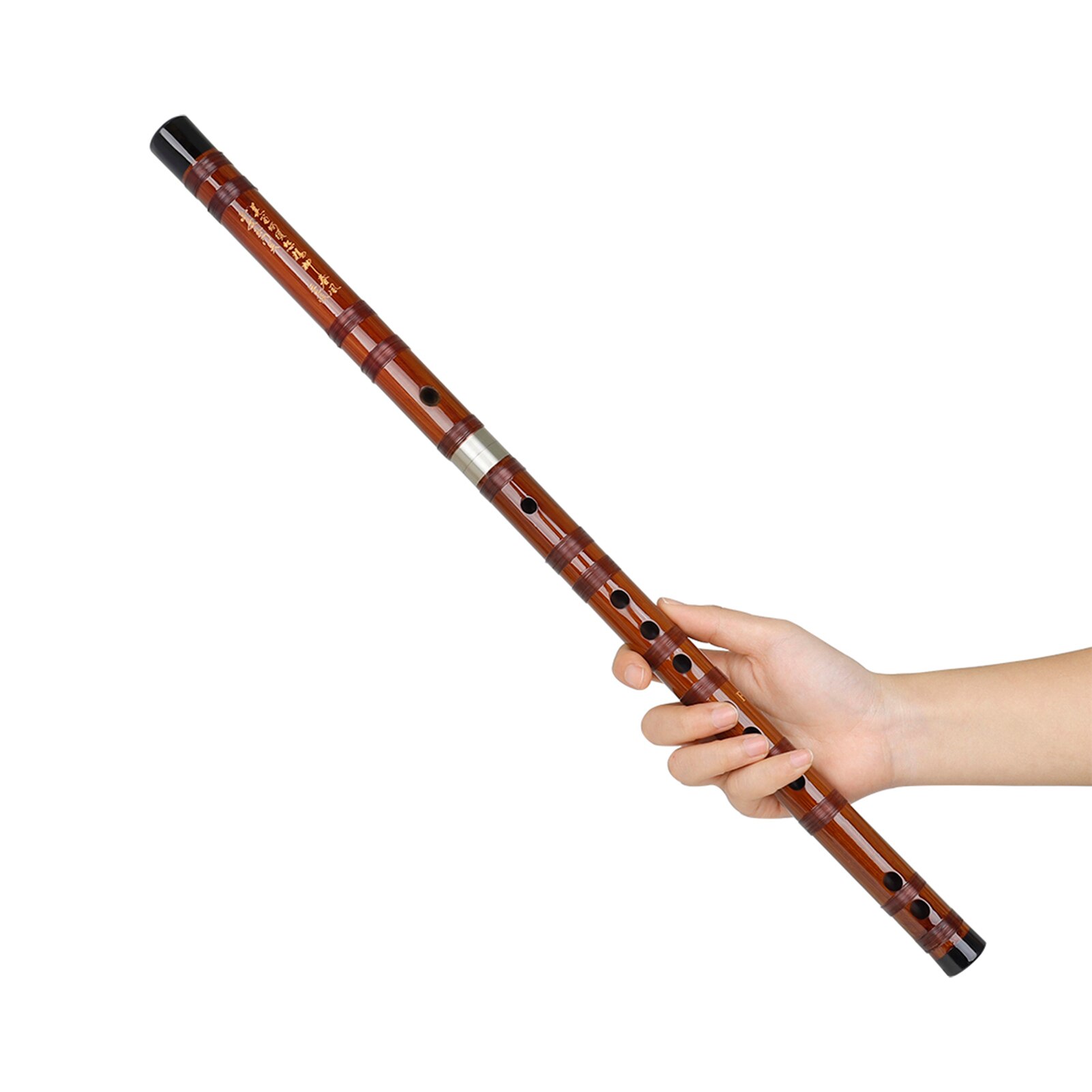 Flute Bitter Bamboo Dizi Traditional Handmade Woodwind Instrument with Storage Bag Chinese Knot for Children Adults Beginners