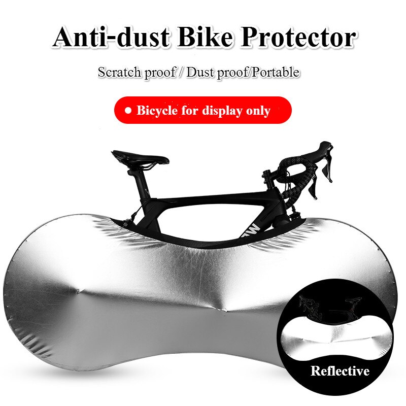 West biking cykelcover cykel cykel hjul støvtæt ridsefast cover indendørs beskyttelsesudstyr mtb cykelcover opbevaringstaske: Reflekterende sølv g / M 24-26-700c