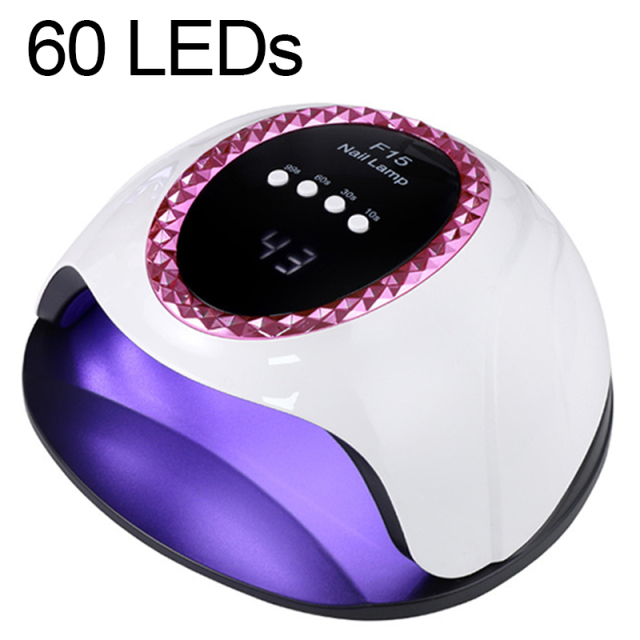 Nail Lamp Gel Nail Polish Dryer For Nails Gellak UV Lamp Quick Drying Smart LCD Display Art Tool Manicure Machine: White-Pink / EU