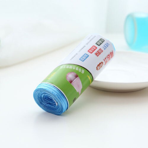Rubbish Garbage Bin Liners Kitchen Toilet Black Waste Trash Bags Kit With Handle Vest Type Trash BAGS: Blue