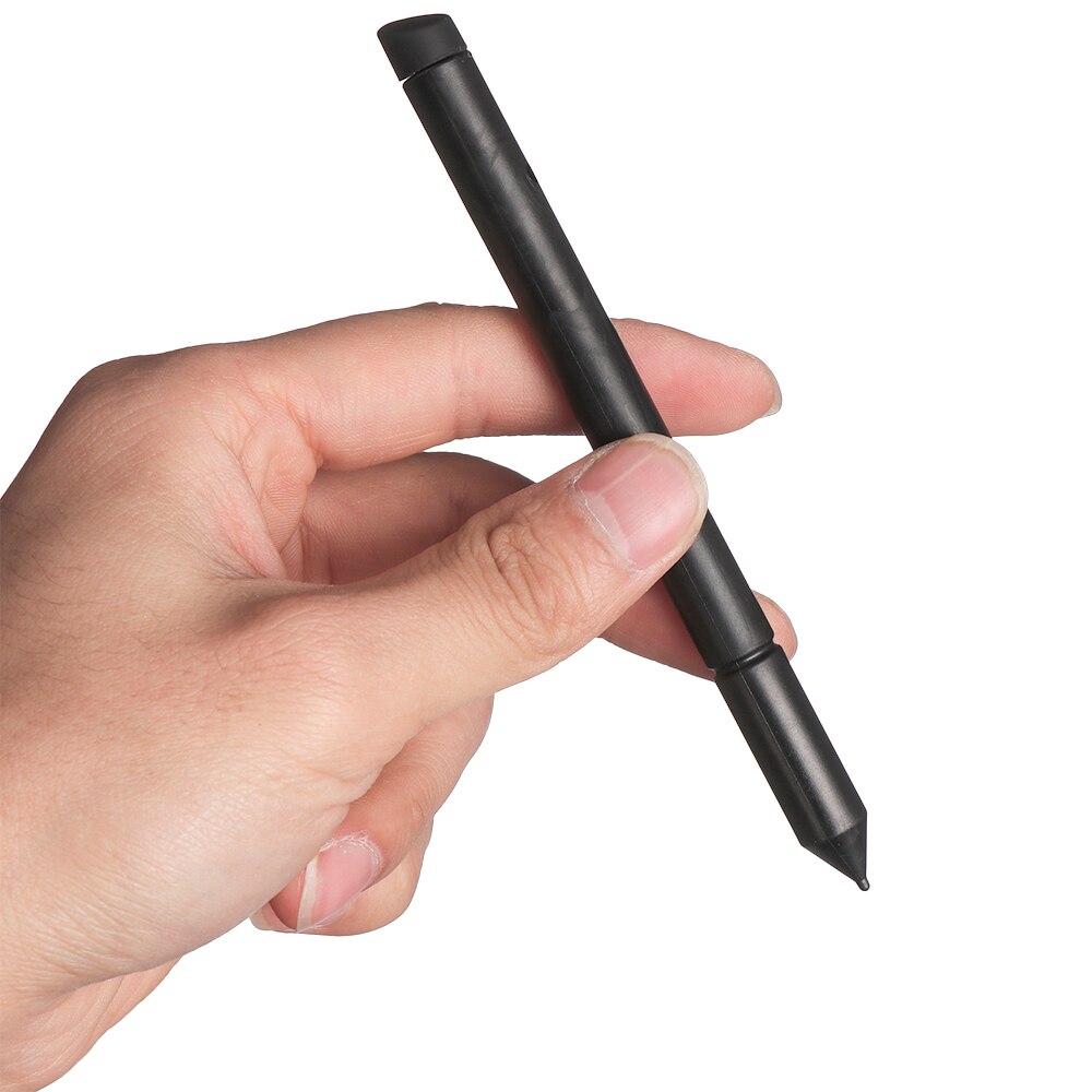 1Pc Universele 2in1 Zwart Rubber Resistive Capacitieve Touchscreen Stylus Voor Iphone Ipad Tablet Gps Mobiele Telefoon Accessoires