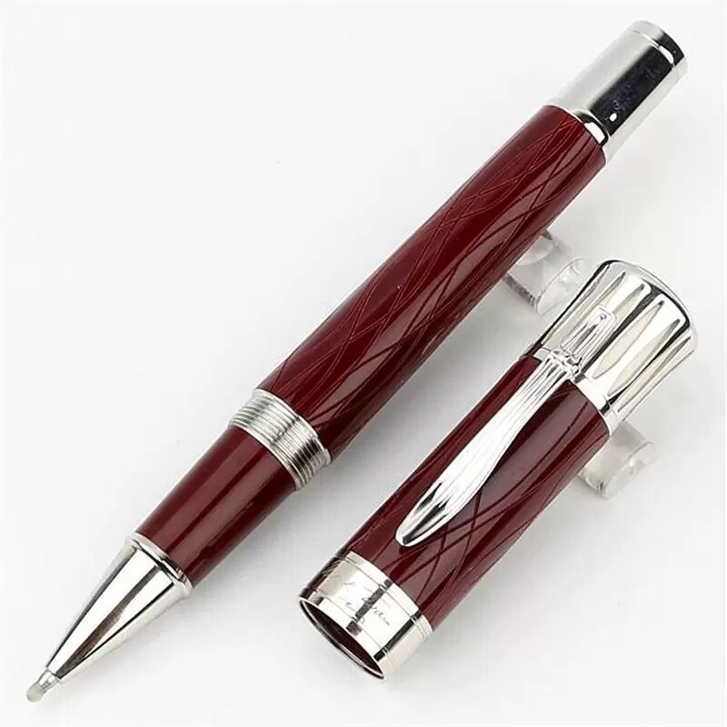 Mark Twain Rollerball Pen Balpennen Blauw Wijnrood Hars Graveren Kantoor Schoolbenodigdheden Met Serienummer 0068/8000 H: 3 / no box