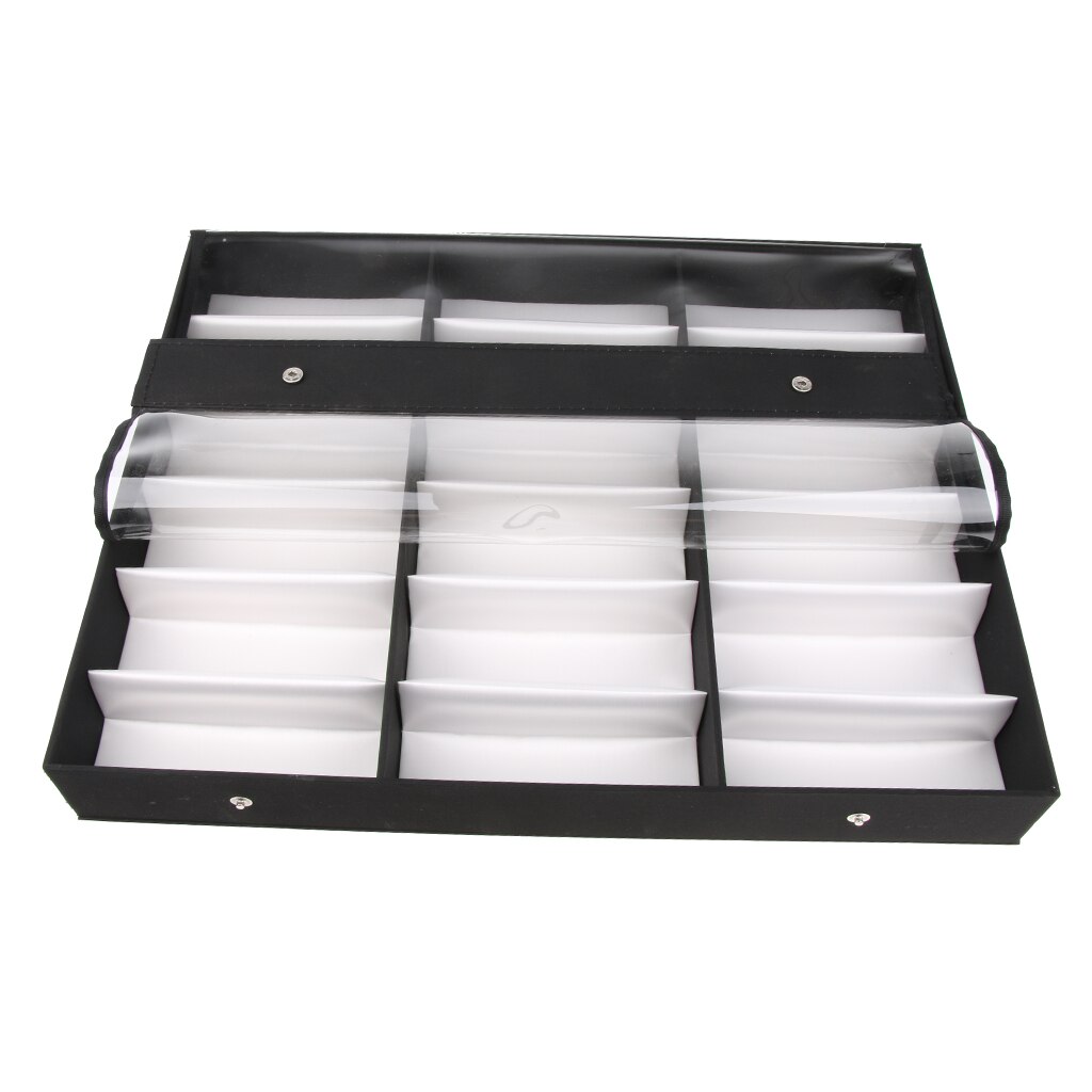 18 Slots Plastic Eyewear Tray Opbergdoos Horloge Vitrine Organizer Houder Voor Brillen Zonnebril