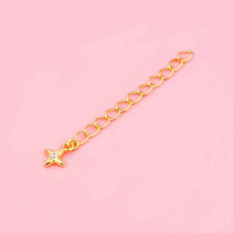Schwanz kette s925 Sterling Silber Verlängerung kette Hand gefertigtes Material DIY Armbinde Halskette Verlängerung kette Zubehör: Antikes Gold überzogen