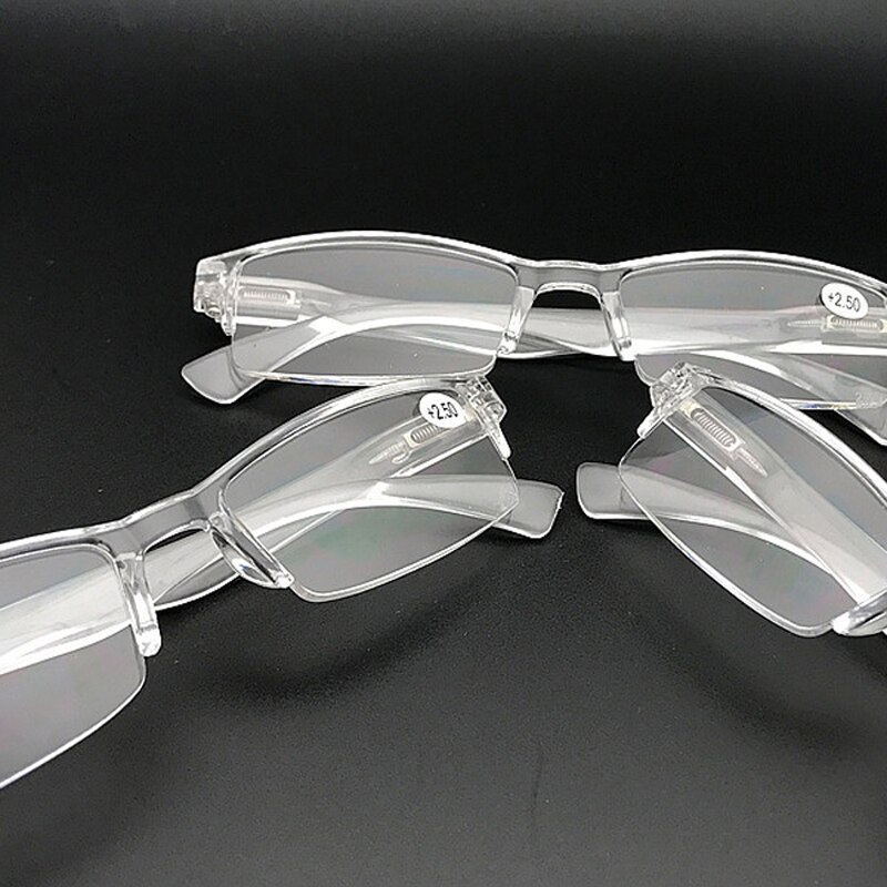 Seemfly Transparante Hars Leesbril Mannen Vrouwen Presbyopie Bril Gafas De Lectura Dioptrie 1.0 2.0 2.5 3.0 3.5 4.0