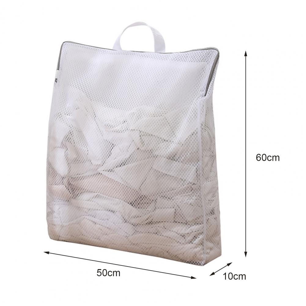 Vuile kleren container capaciteit opvouwbare mesh waszak met handvat voor reiskledingzakje ondergoedkleding met ritssluiting