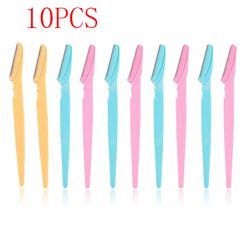 3/10pcs Eyebrow Trimmer Eyebrow Razor Shaver Blade Eye Brow Shaper Face Razor Facial Hair Remover for Women Beauty Makeup Tools: Blue