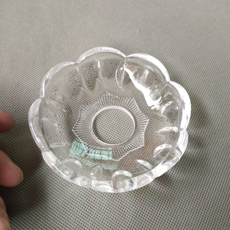 2Pcs Glass Dia100mm Crystal Lamp Flower Bowl, Bobeches, Candle Holder, Wedding Decoration, Chandelier Tray, Light Accessories