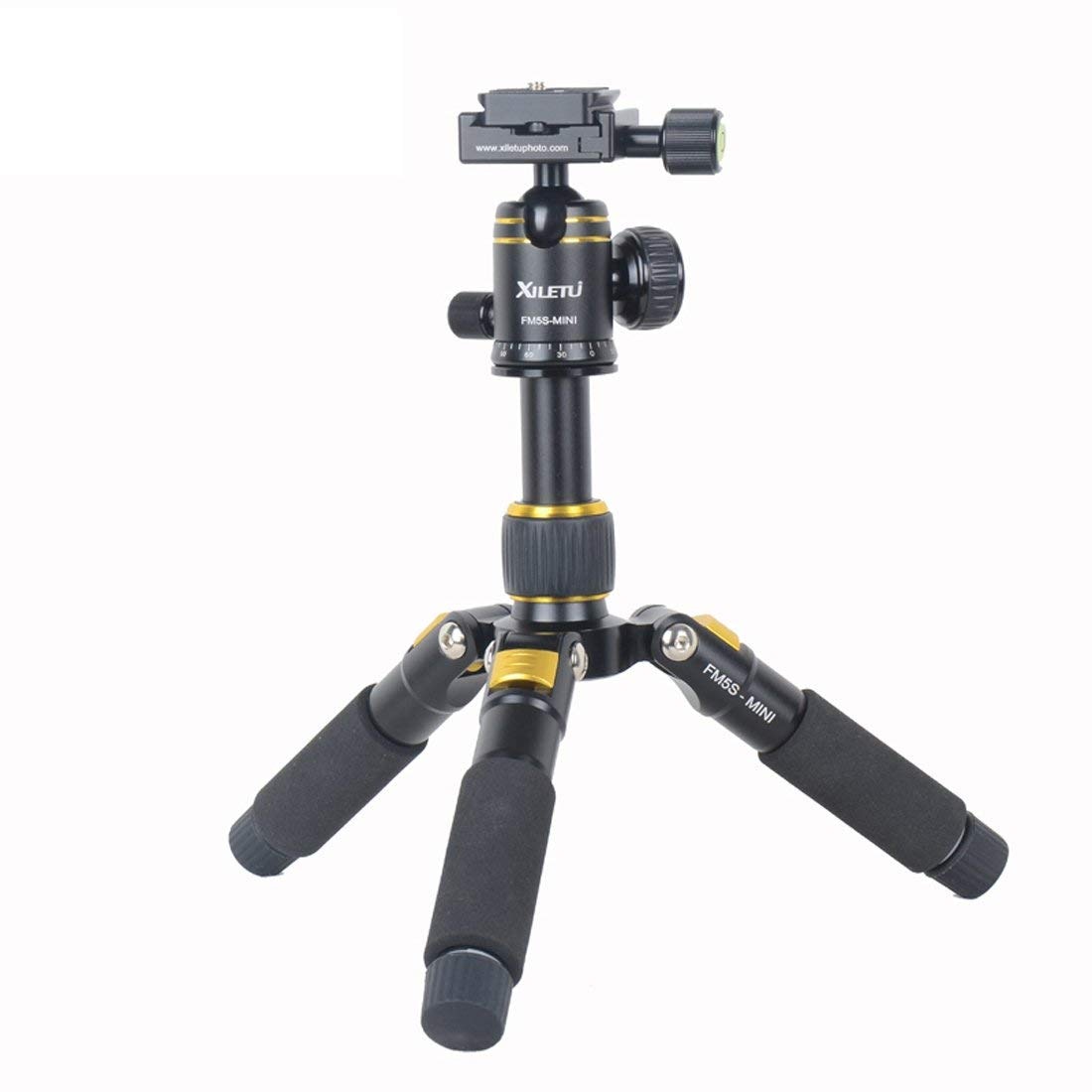 XILETU FM5S-Mini Tabletop Tripod and Ball Head Kit For DSLR Mirrorless Camera Smart phone Lightweight Alluminum Tripods Tabletop