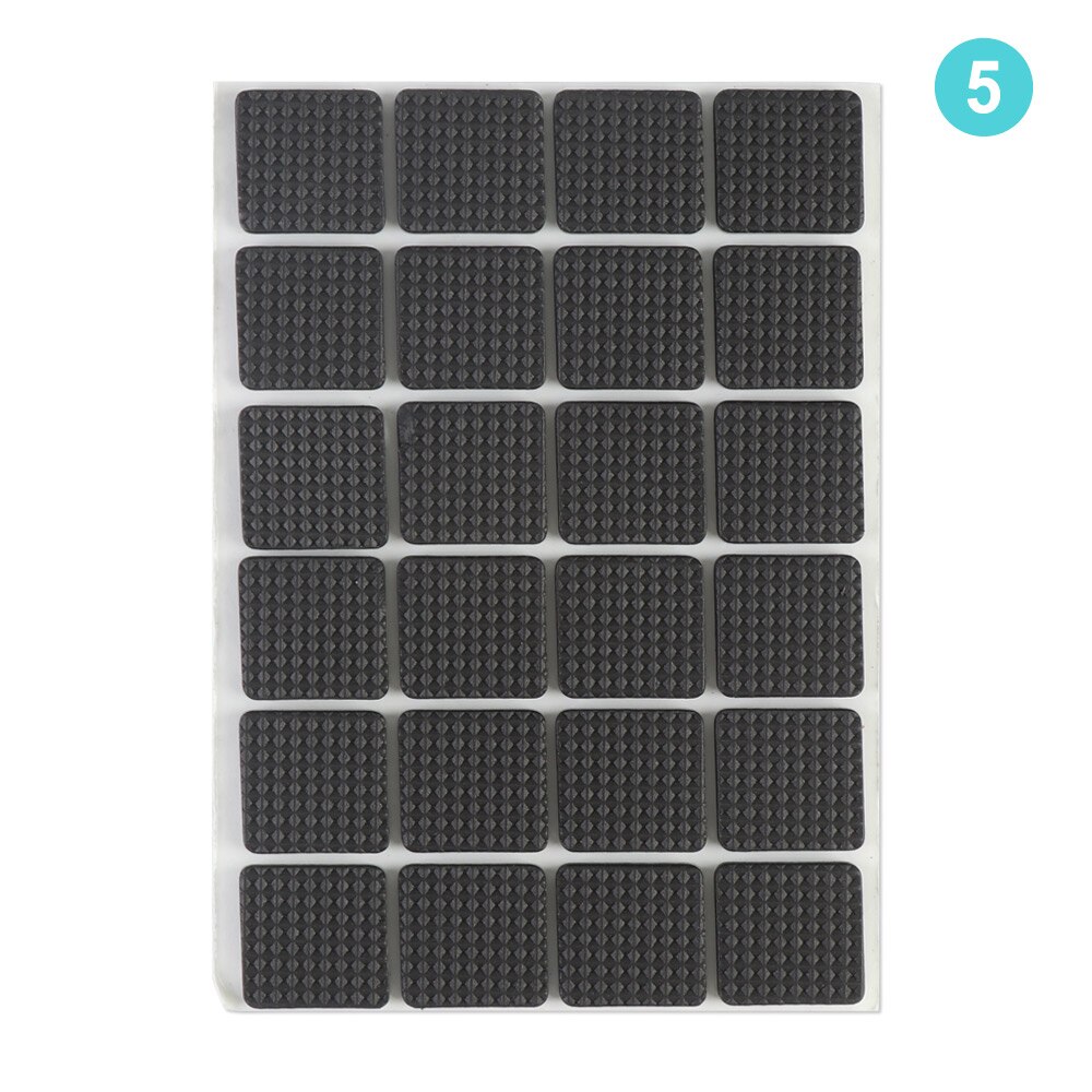 1 vel geometrische vorm zachte verdikking meubelpootbeschermers zelfklevend anti-geluid antislipmat vloerbeschermer stoelbevestigingen: 05