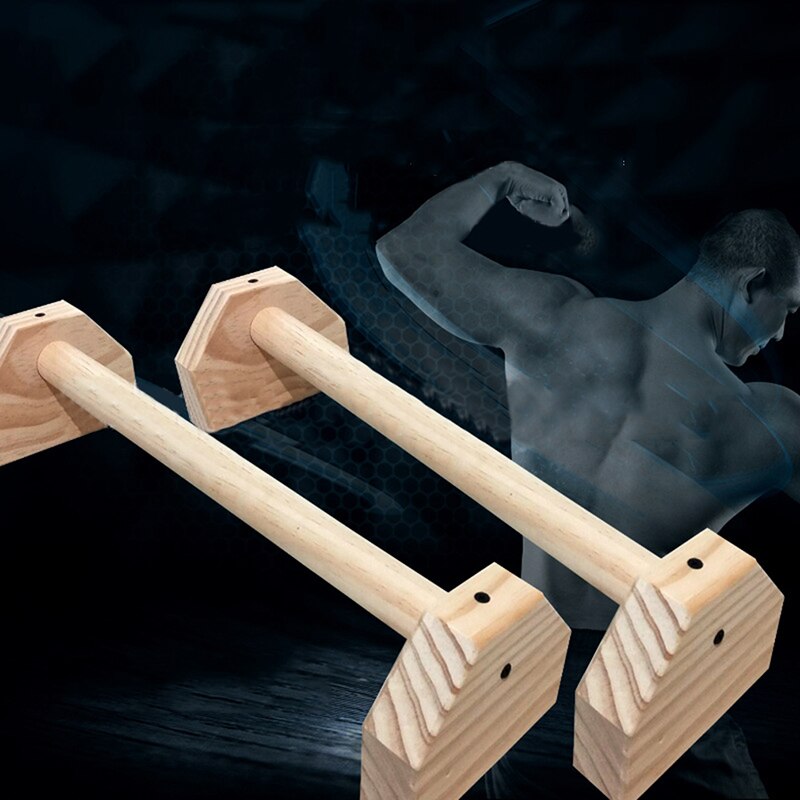 Type Of Fitness Push-Ups Gymnasium Exercise Training Chest H-Shaped Wooden Calisthenics Handstand Parallel Rod Double Rod