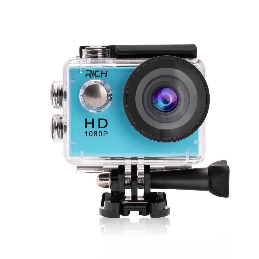 Actie Camera Fiets Motorfiets Helm Camera Onderwater Duiken Waterdichte Hd Hoofd Bike Cam 1080P Mini Camera Recorder