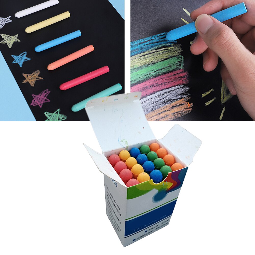 Craie sans poussière dessin écriture facile saisir école papeterie manuel bureau à domicile maternelle chaussée Non toxique enfants enseignant: Multicolor