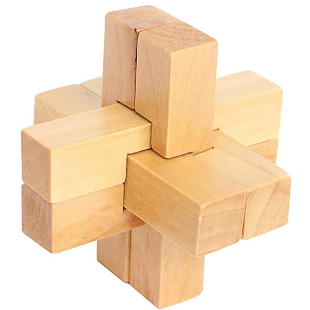 FAI DA TE 3D Giocattoli di Puzzle Di Legno Kong Ming Blocco Luban Giocattoli di Montaggio della Sfera del Cubo Sfida IQ Cervello Giocattoli di Legno Giochi per Bambini giocattoli di formazione: 15