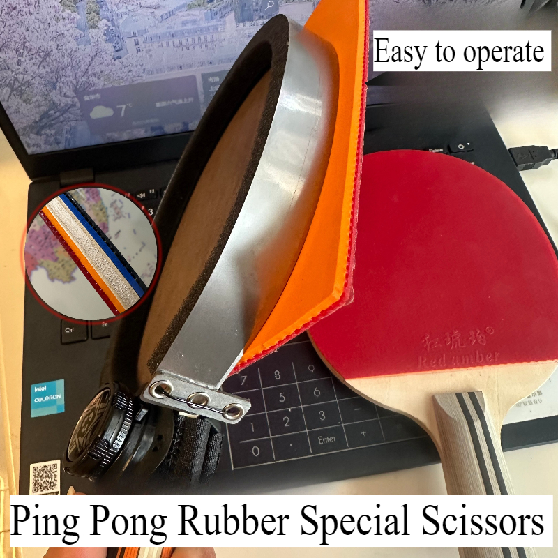BOWKNIFE Ping Pong Rubber Special Scissors DIY Blade Rubber Rolling Cutting Tool Table Tennis Racket Rubber Cutting Machine