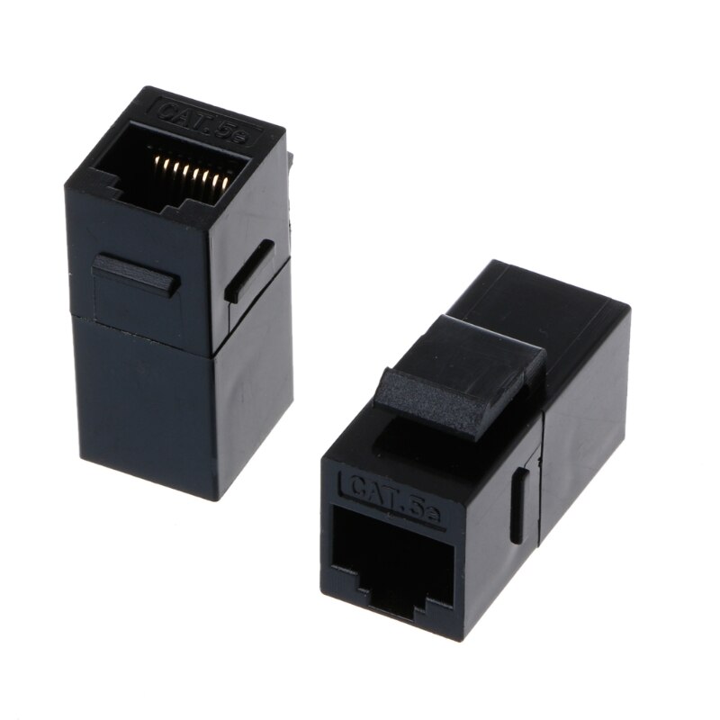 2 Pcs Unshielded Pass-through Module UTP Network Module RJ45 Connector Adapter X7JC
