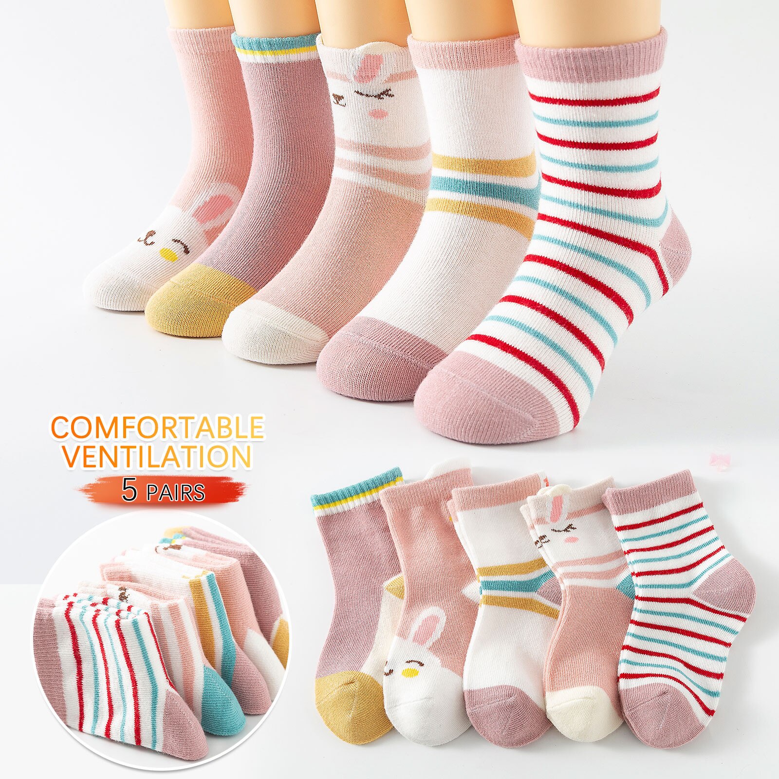 Toddler Socks For Girls Color Block Breathable Non-slip Unisex Baby Combed Cotton Baby Socks одежда для новорождëных